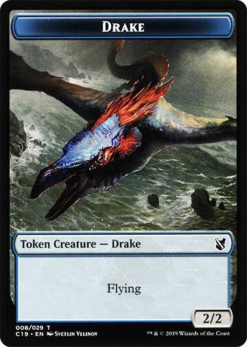 Drake // Human Double-Sided Token, Commander 2019 8 // 3