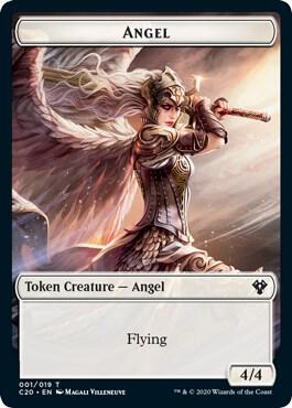 Angel // Elemental (010) Double-Sided Token, Commander 2020 1 // 10