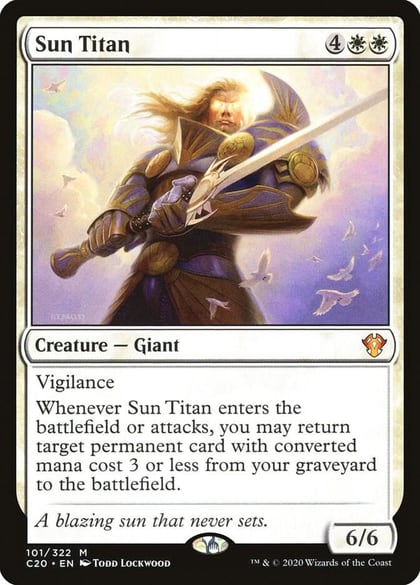 Sun Titan, Commander 2020 101