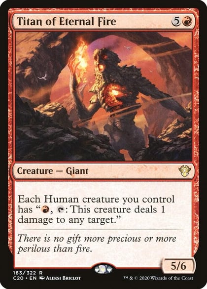 Titan of Eternal Fire, Commander 2020 163