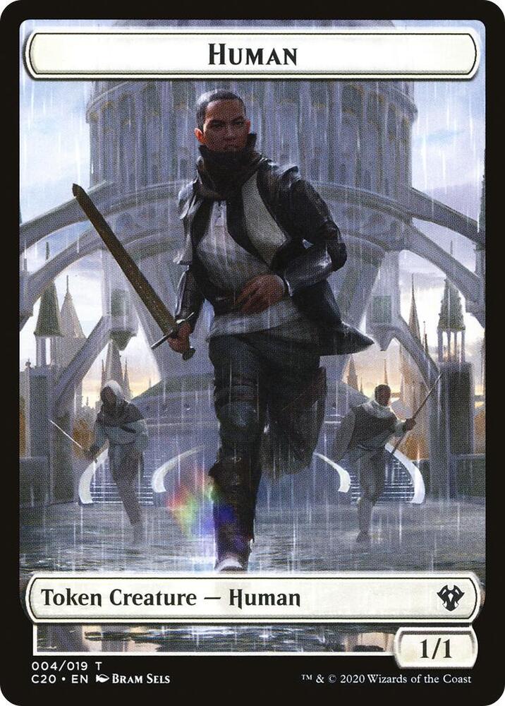 Human // Treasure Double-Sided Token, Commander 2020 4 // 19