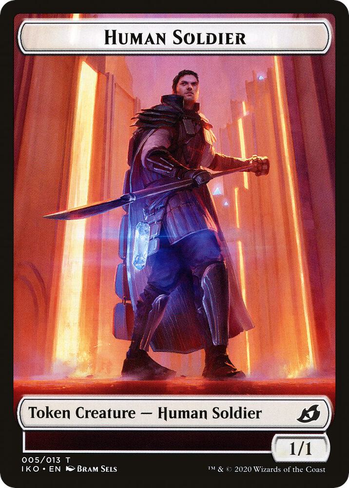 Human Soldier (005) // Drake Double-Sided Token, Commander 2020 5 // 8