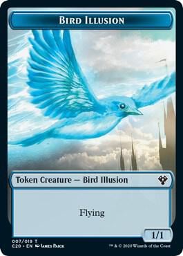 Bird Illusion // Beast (011) Double-Sided Token, Commander 2020 7 // 11