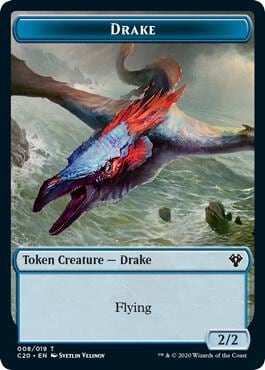 Drake // Insect (018) Double-Sided Token, Commander 2020 8 // 18