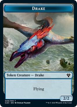 Drake // Goblin Warrior Double-Sided Token, Commander 2020 8 // 17