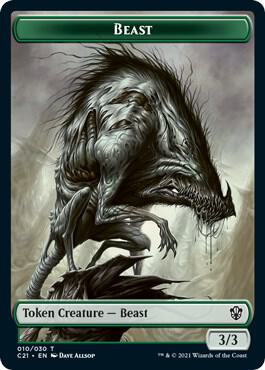 Beast (010) // Whale Double-Sided Token, Commander 2021 10 // 5