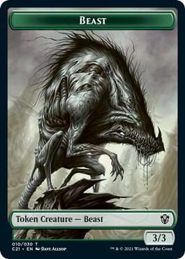 Beast (010) // Whale Double-Sided Token, Commander 2021 10 // 5