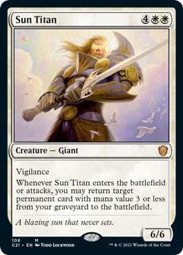 Sun Titan, Commander 2021 106