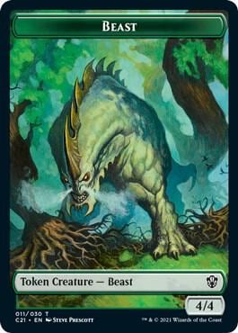 Beast (011) // Insect Double-Sided Token, Commander 2021 11 // 17