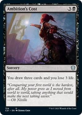 Ambition's Cost, Commander 2021 134