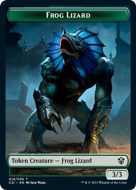 Frog Lizard // Elephant Double-Sided Token, Commander 2021 14 // 13