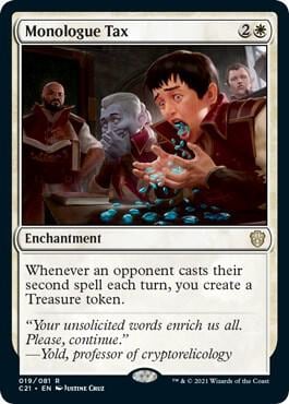 Monologue Tax, Commander 2021 19
