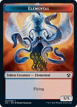 Elemental (020) // Copy Double-Sided Token, Commander 2021 20 // 30