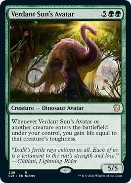 Verdant Sun's Avatar, Commander 2021 208
