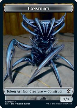 Construct (022) // Treasure Double-Sided Token, Commander 2021 22 // 7