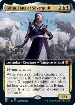 Felisa, Fang of Silverquill (Extended Art), Commander 2021 329