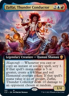 Zaffai, Thunder Conductor (Extended Art), Commander 2021 331