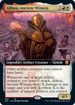 Alibou, Ancient Witness (Extended Art), Commander 2021 334