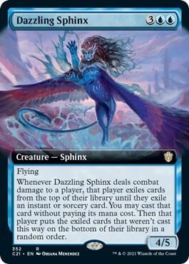 Dazzling Sphinx (Extended Art), Commander 2021 352
