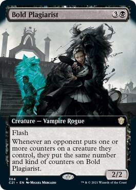 Bold Plagiarist (Extended Art), Commander 2021 364