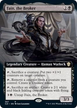 Fain, the Broker (Extended Art), Commander 2021 367