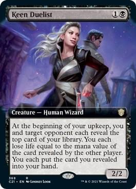 Keen Duelist (Extended Art), Commander 2021 369