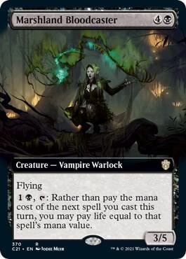 Marshland Bloodcaster (Extended Art), Commander 2021 370