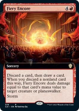 Fiery Encore (Extended Art), Commander 2021 378