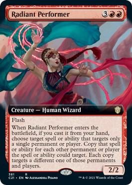 Radiant Performer (Extended Art), Commander 2021 381