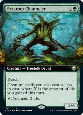 Ezzaroot Channeler (Extended Art), Commander 2021 387