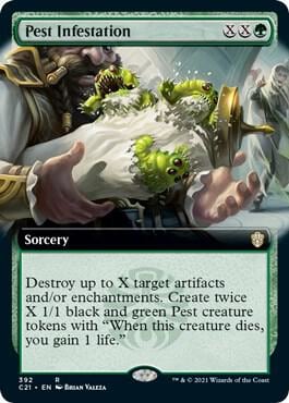 Pest Infestation (Extended Art), Commander 2021 392