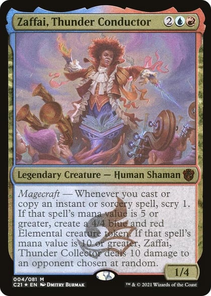 Zaffai, Thunder Conductor (Display Commander) - Thick Stock, Commander 2021 4