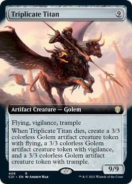 Triplicate Titan (Extended Art), Commander 2021 406