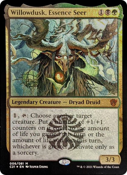 Willowdusk, Essence Seer (Display Commander) - Thick Stock, Commander 2021 6