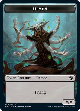 Demon // Fungus Beast Double-Sided Token, Commander 2021 7 // 15