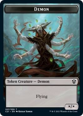 Demon // Fungus Beast Double-Sided Token, Commander 2021 7 // 15