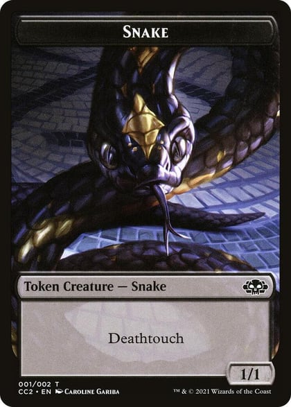 Snake // Zombie Double-Sided Token, Commander Collection: Black 1 // 2