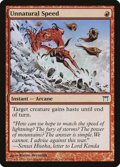 Unnatural Speed, Champions of Kamigawa 197