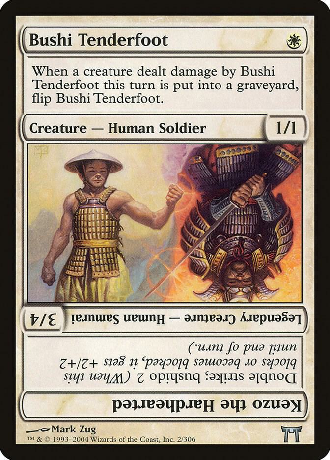 Bushi Tenderfoot // Kenzo the Hardhearted, Champions of Kamigawa 2