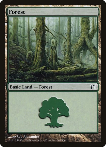 Forest (303), Champions of Kamigawa 303