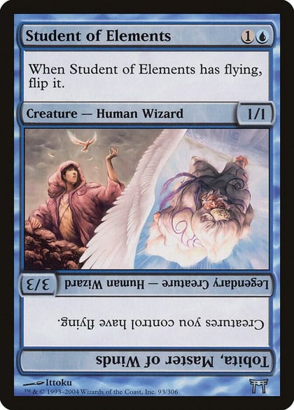 Student of Elements // Tobita, Master of Winds, Champions of Kamigawa 93