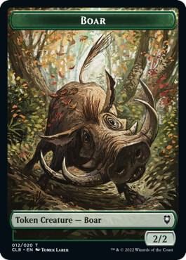 Boar // Ogre Double-Sided Token, Commander Legends: Battle for Baldur's Gate 12 // 36