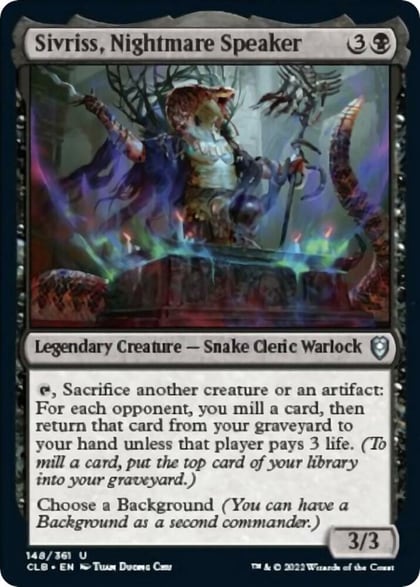 Sivriss, Nightmare Speaker, Commander Legends: Battle for Baldur's Gate 148