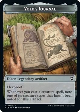 Volo's Journal Token, Commander Legends: Battle for Baldur's Gate 18