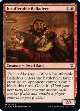 Insufferable Balladeer, Commander Legends: Battle for Baldur's Gate 184