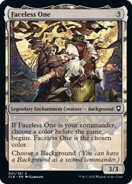 Faceless One, Commander Legends: Battle for Baldur's Gate 1