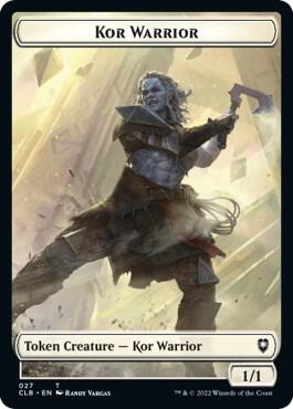 Kor Warrior // Shapeshifter (023) Double-Sided Token, Commander Legends: Battle for Baldur's Gate 27 // 23
