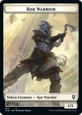 Kor Warrior // Shapeshifter (023) Double-Sided Token, Commander Legends: Battle for Baldur's Gate 27 // 23
