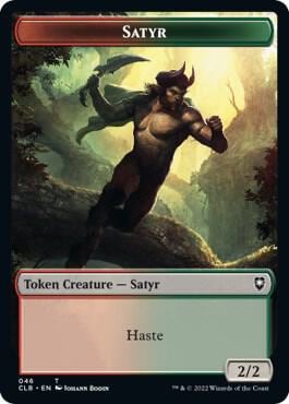 Satyr // Beast Double-Sided Token, Commander Legends: Battle for Baldur's Gate 46 // 38