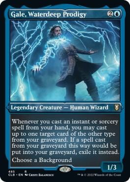 Gale, Waterdeep Prodigy (Foil Etched), Commander Legends: Battle for Baldur's Gate 485